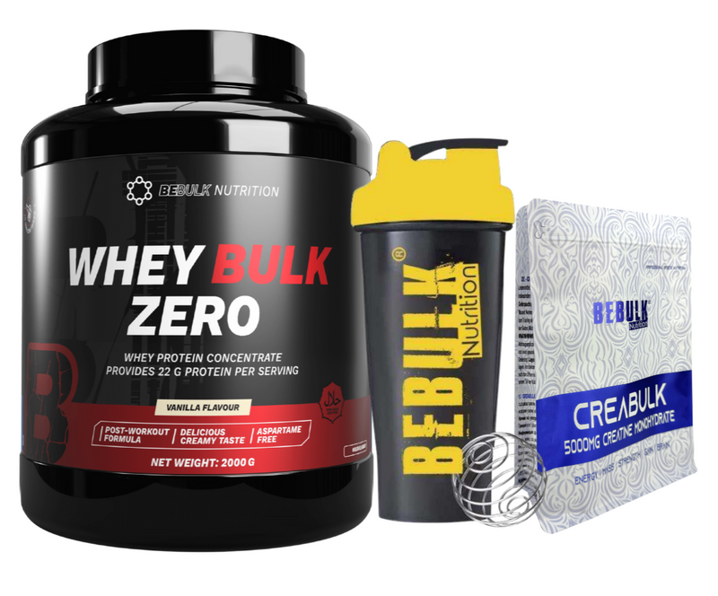 Megadeal 1 Pack: Whey Protein 2000g + Creatine + BeBulk Shaker