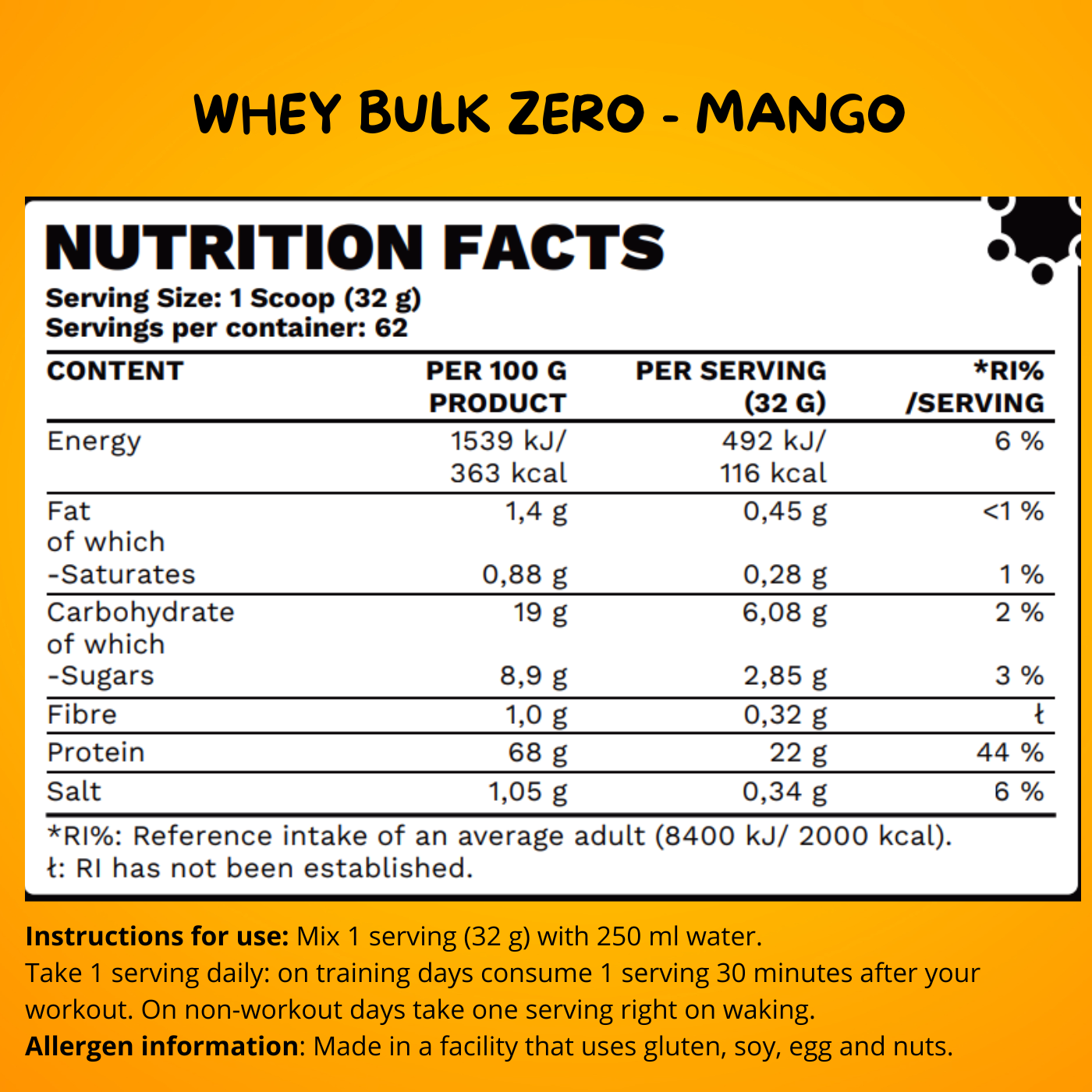 Whey Bulk Zero - BeBulk Nutrition