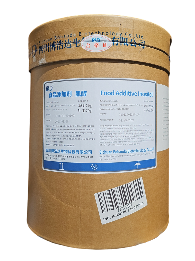 Inositol en poudre - 25 Kg - BeBulk Nutrition 