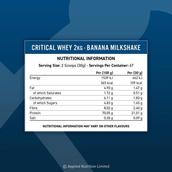 Critical Whey - 2000 g - Applied Nutrition