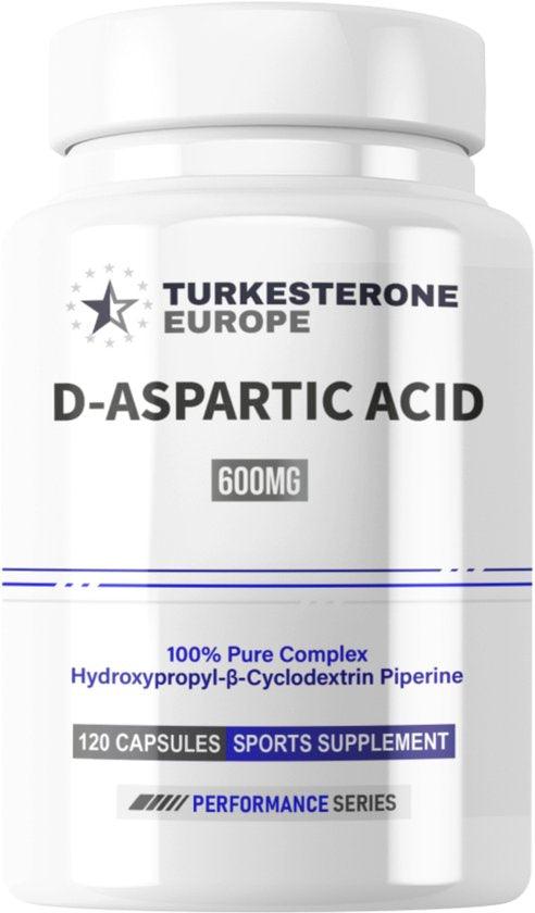 D-AA (D-Aspartic Acid) met HydroPerine™ - 120 Capsules - Turkesterone Europe