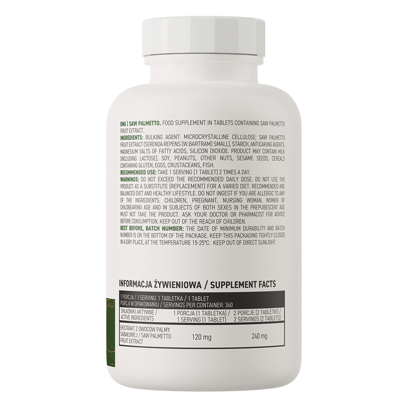 OstroVit Saw Palmetto VEGE 360 tabletten