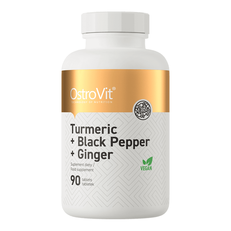 OstroVit Kurkuma + Zwarte Peper + Gember 90 tabletten