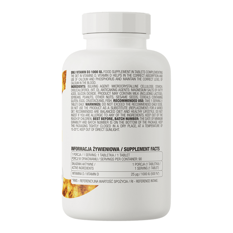 OstroVit Vitamine D3 1000 IE 90 tabletten