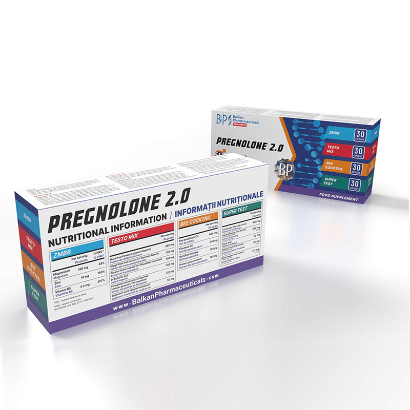 Pregnolone 2.0 - 120 Capsules - Balkan Pharmaceuticals