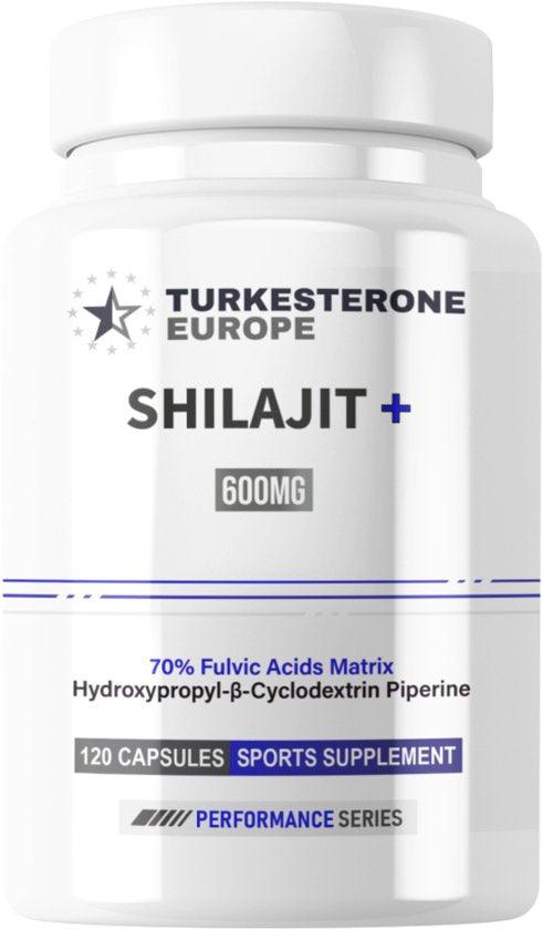 Shilajit+ 70% Fulvic Acids met HydroPerine™ - 120 Capsules (600mg) - Turkesterone Europe