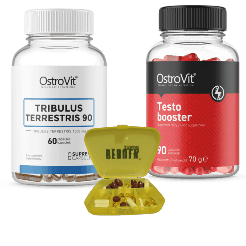 Testo Booster + Tribulus + BeBulk Nutrition Pillendoos