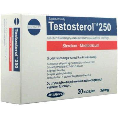 4 x Testosterol - 30 Capsules - Megabol + BeBulk Nutrition Shaker Ball