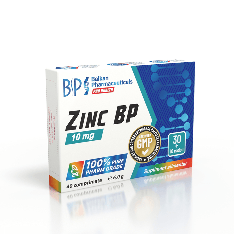 Zink BP 10mg - 40 Capsules - Balkan Pharmaceuticals