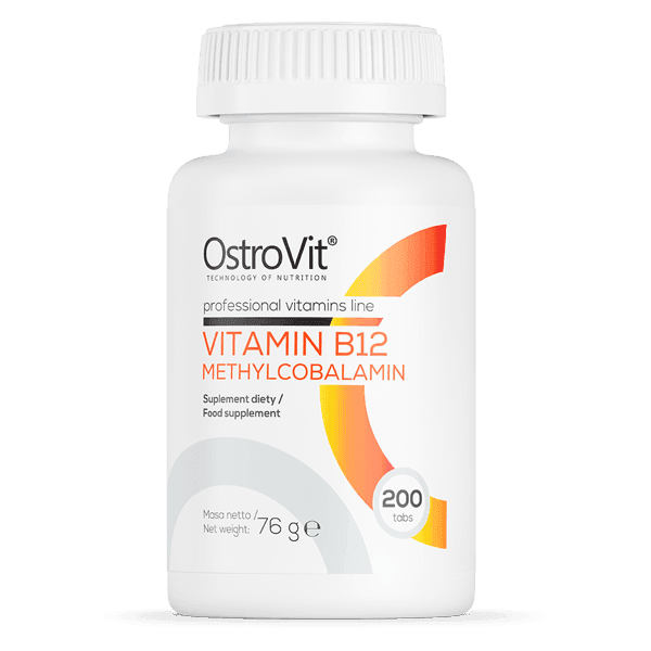 12 x Vitamin B12 Methylocobalamin - 200 Tablets - OstroVit