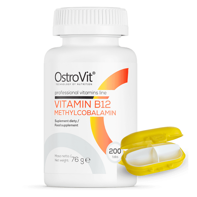 12 x Vitamin B12 Methylocobalamin - 200 Tablets - OstroVit