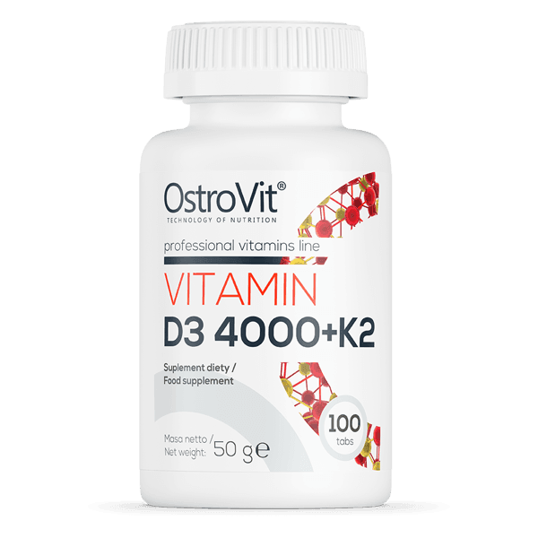 12 x Vitamin D3 4000 + K2 100 Tablets OstroVit
