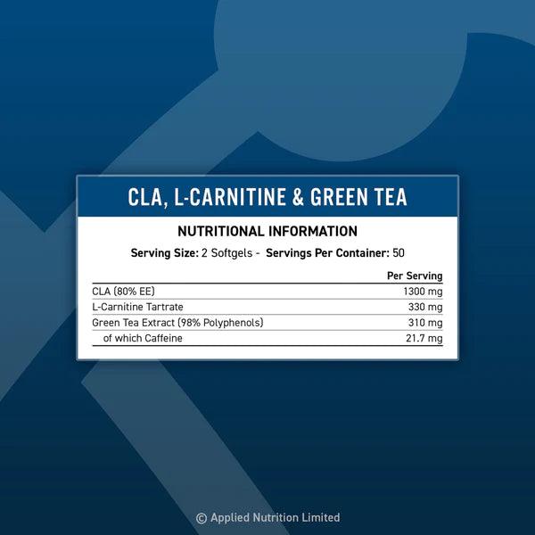 CLA + L-Carnitine + Green Tea - 100 softgels - Applied Nutrition