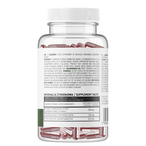 Elderberry - Vegan - 90 Capsules - OstroVit