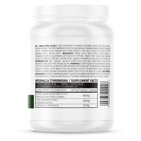 Green Coffee Extract Poeder - Vegan - 100g - OstroVit