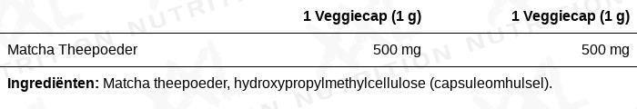 Matcha - Vegan - 100 Capsules - XXL Nutrition