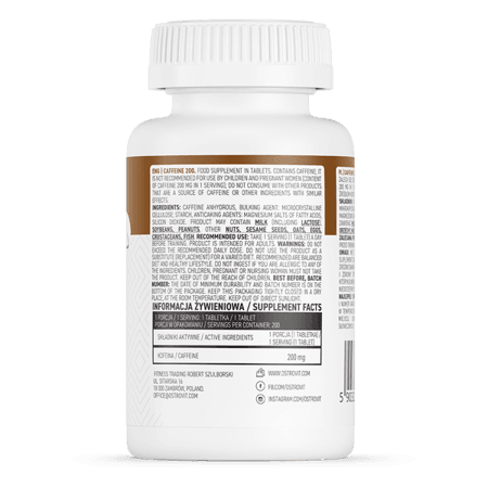 OstroVit Cafeïne 200 mg 200 tabletten