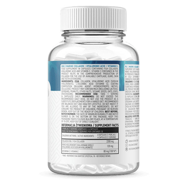 OstroVit Marine Collageen met hyaluronzuur en vitamine C 120 capsules