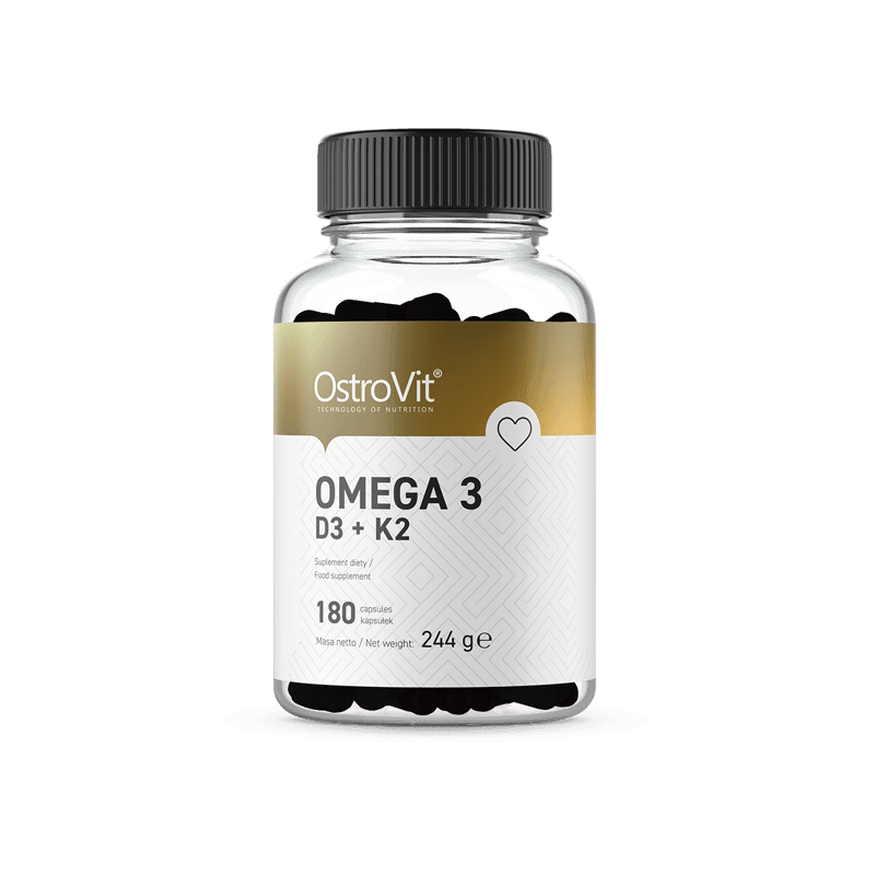 OstroVit Omega 3 D3+K2 180 Softgels