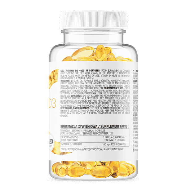 OstroVit Vitamine D3 4000 IU 120 capsules