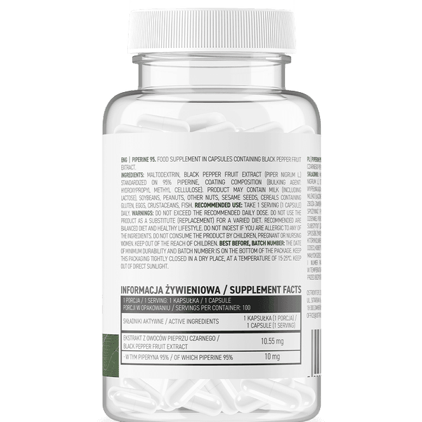 Piperine 95 - Vegan -100 Capsules - OstroVit