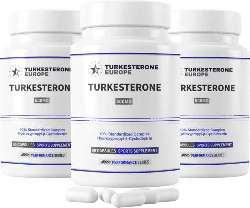 Turkesterone Europe® - Turkesterone 10% Complex met Hydroxypropyl-β-Cyclodextrine - 3 Pack (180x500mg)