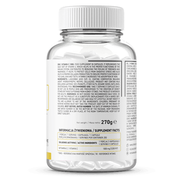 Vitamin C 1000mg - 250 Capsules - OstroVit