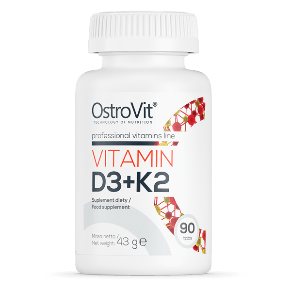 Vitamin D3 2000 IU + K2 100 µg - 90 Tablets - OstroVit